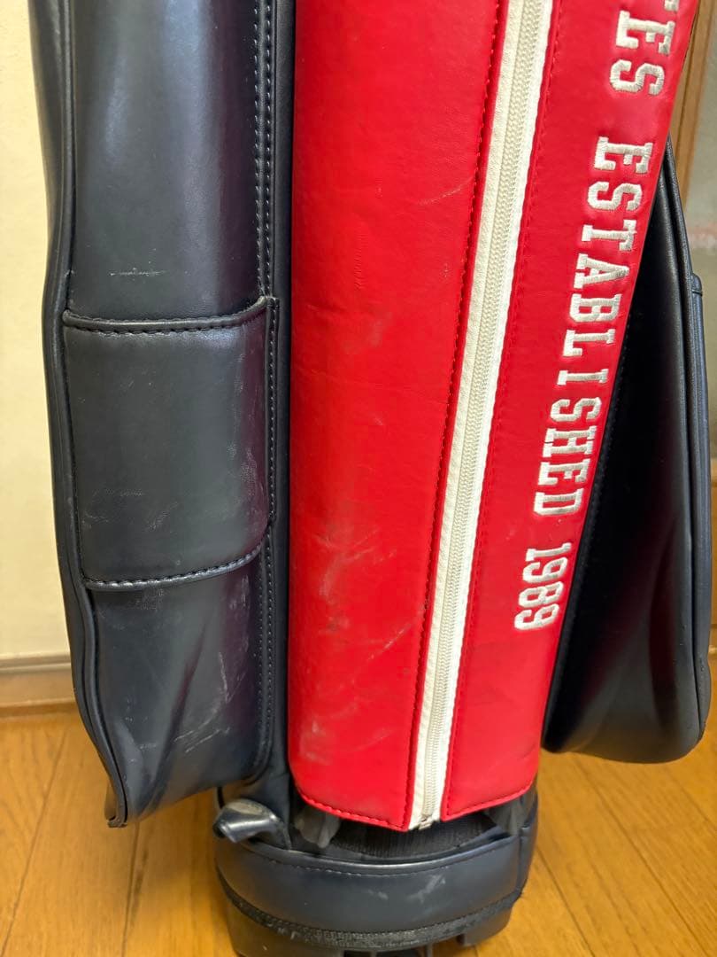 大幅値下げ★PEARLY GATESキャディバッグ⭐️紺・赤 クラブヘッドカバー付