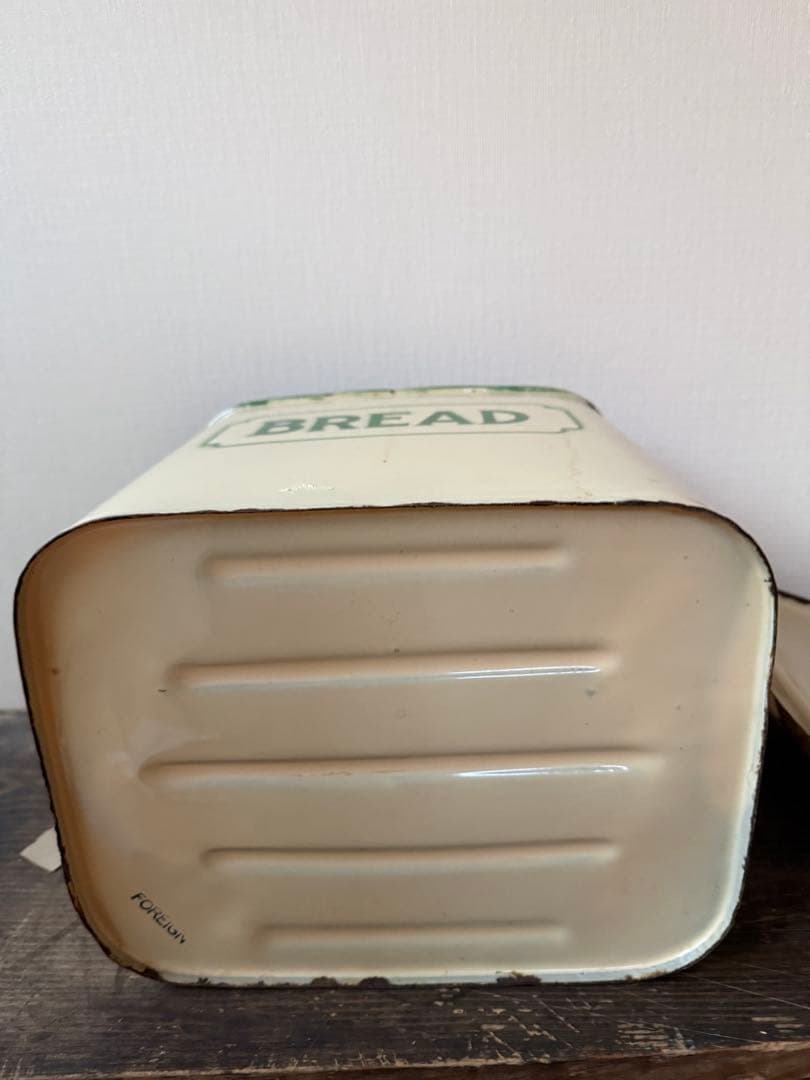 古道具　ブレット缶 ホーロー　錆び