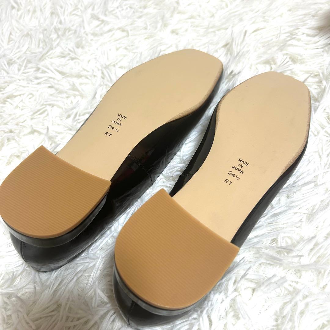 未着用✨ダイアナ ビジューバックル エナメル ローヒールパンプス 24.5㎝