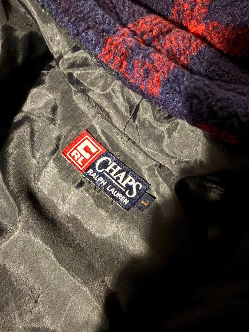 【L】90s CHAPS ralph lauren チェック ダッフルコート