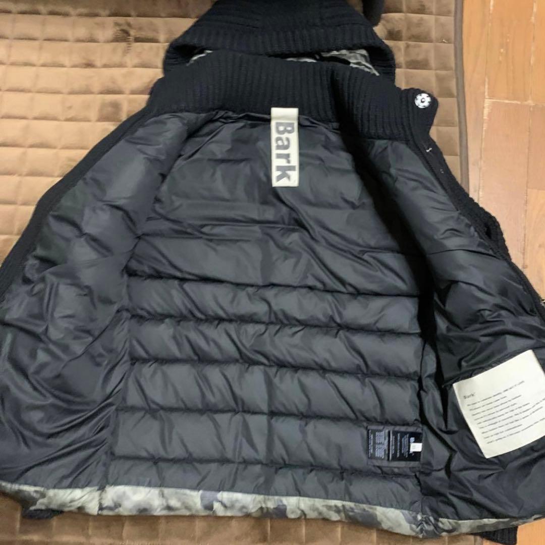 美品　Bark バーク　ニット　ダッフル　ダウン　ジャケット　カモフラ　迷彩