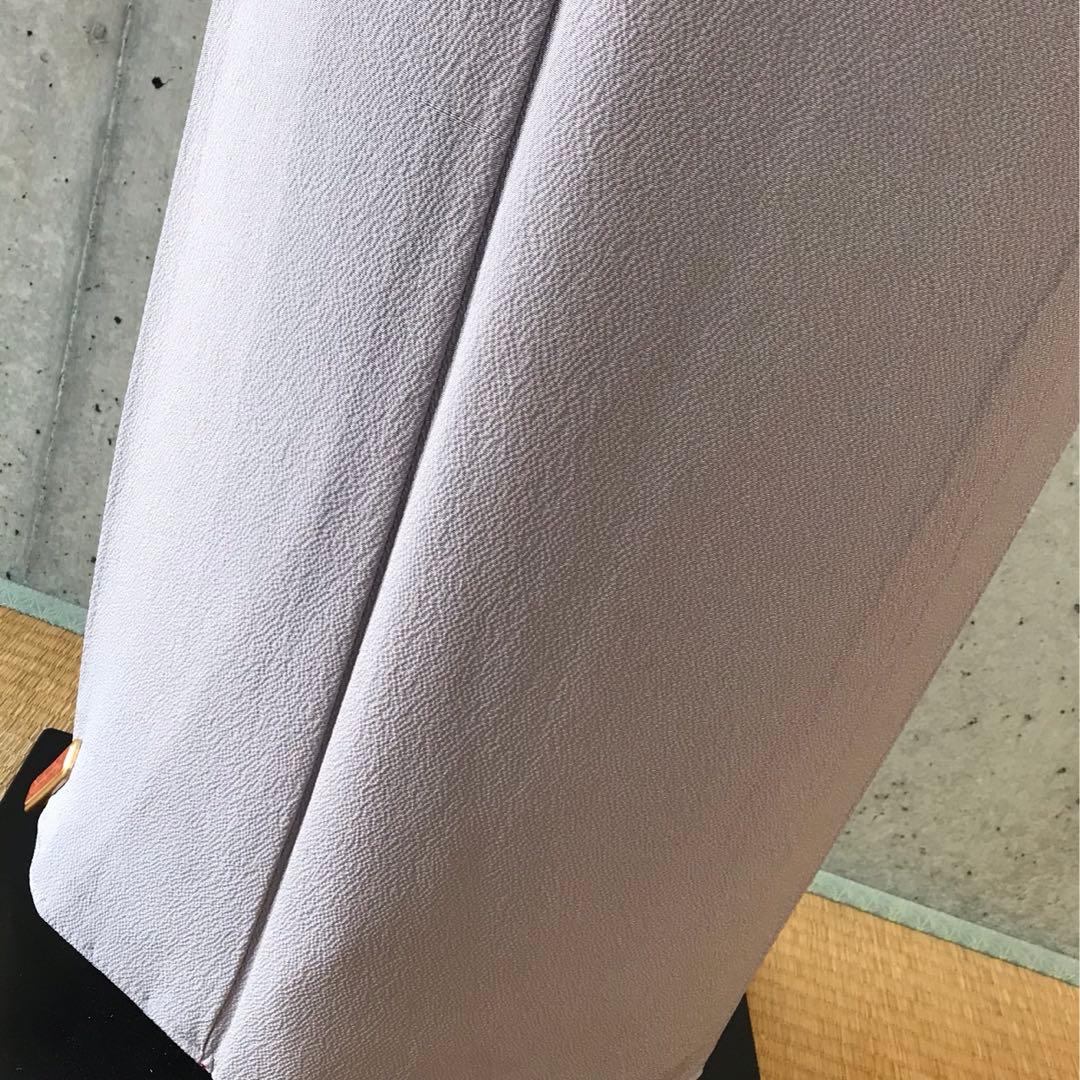 正絹　色無地　袷　柄八掛　裄68