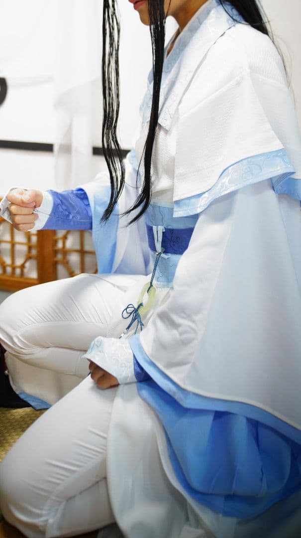 魔道祖師　MDZS　藍忘機　藍湛　少年　衣装　セット済　ウィッグ　コスプレ