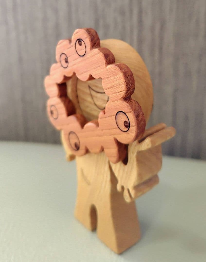 万博　EXPO2025　ミャクミャク　木 の オブジェ　欅　栓　手作り　工芸品