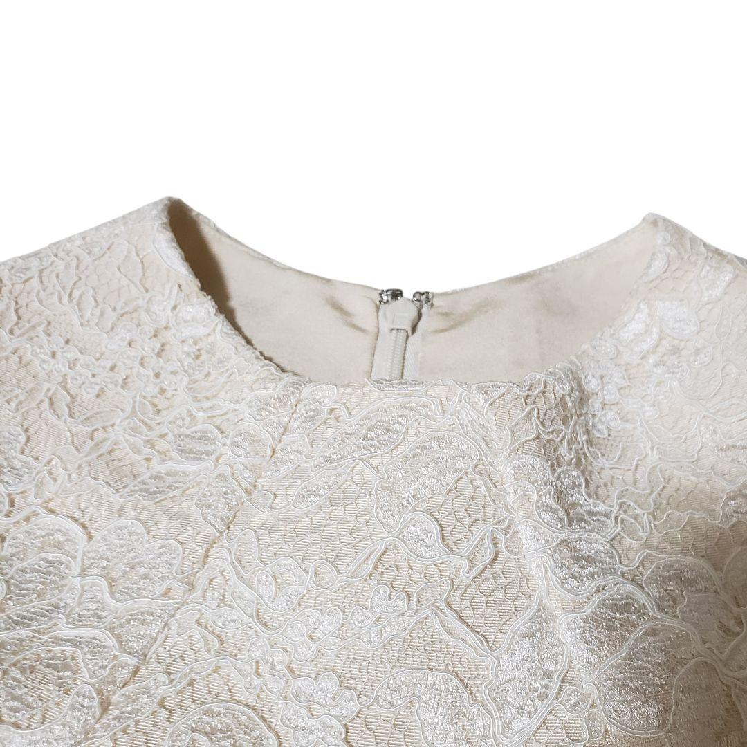 サンローラン SaintLaurent　レーストリム　サテン　ドレス　ワンピース