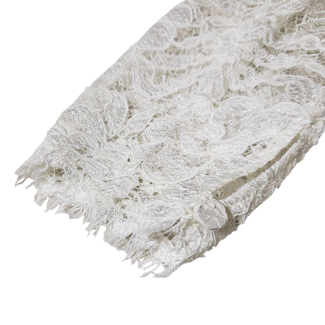 サンローラン SaintLaurent　レーストリム　サテン　ドレス　ワンピース