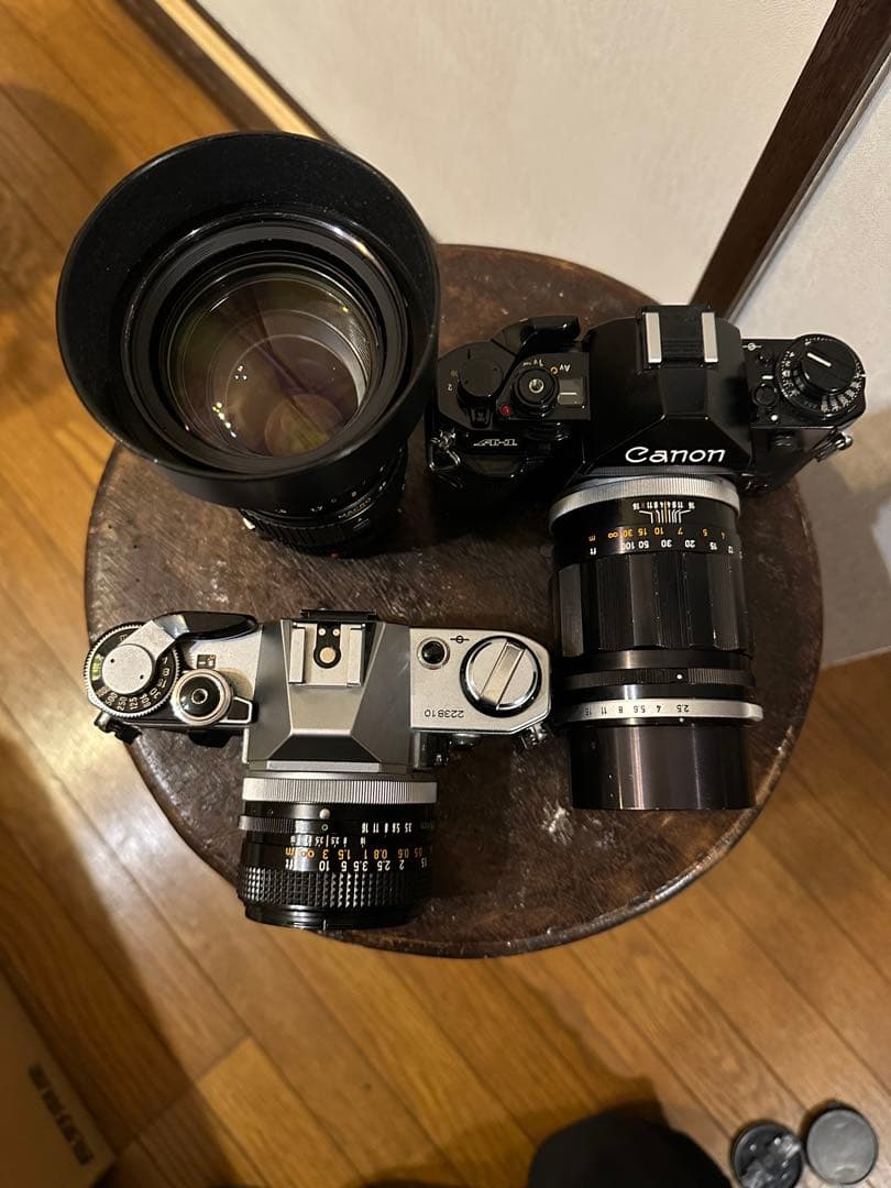 Canon A-1黒＋AE-1銀 レンズ3本付きセット