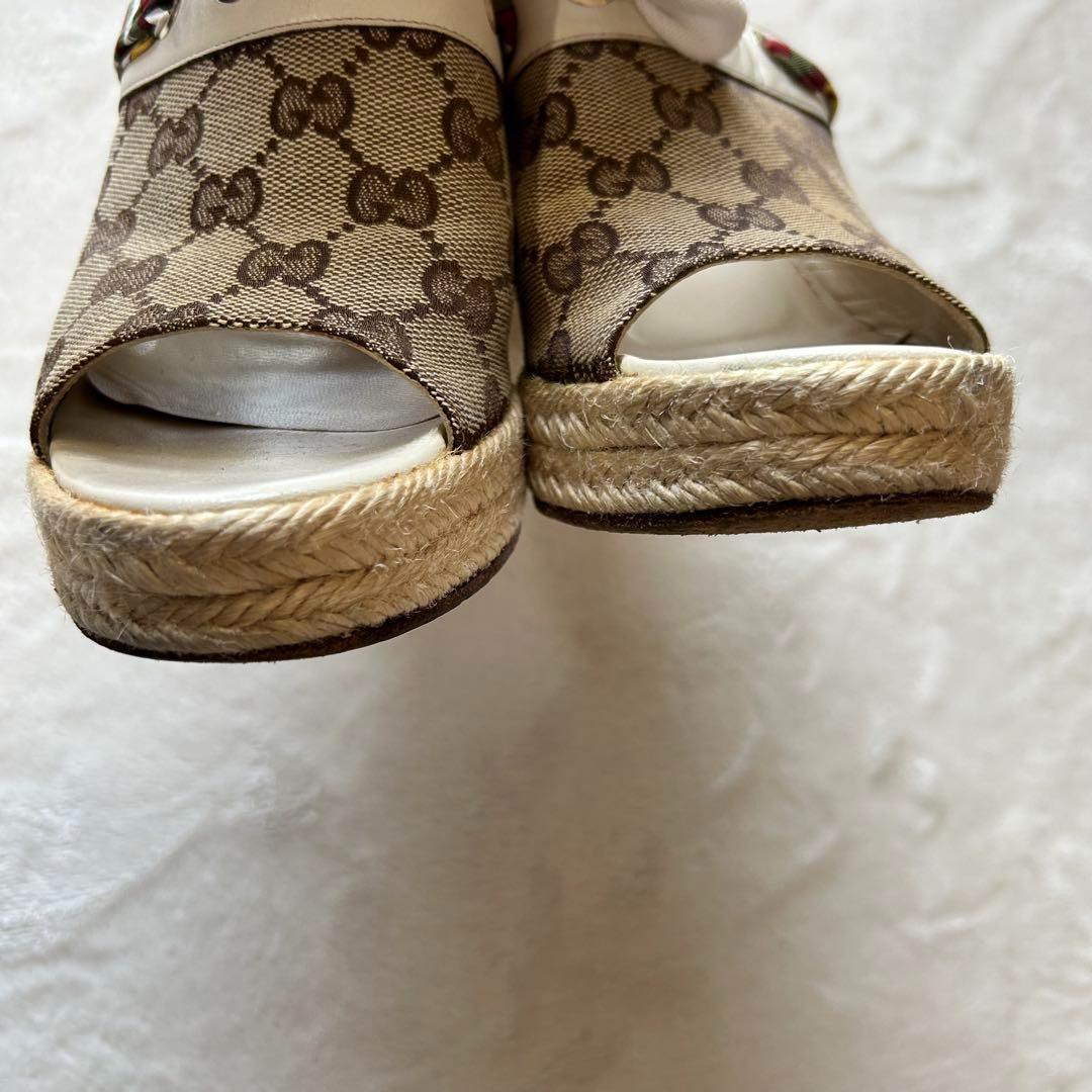 ⭐️再値下げ⭐️ グッチ GGキャンパス エスパドリーユ ウェッジ サンダル 36C