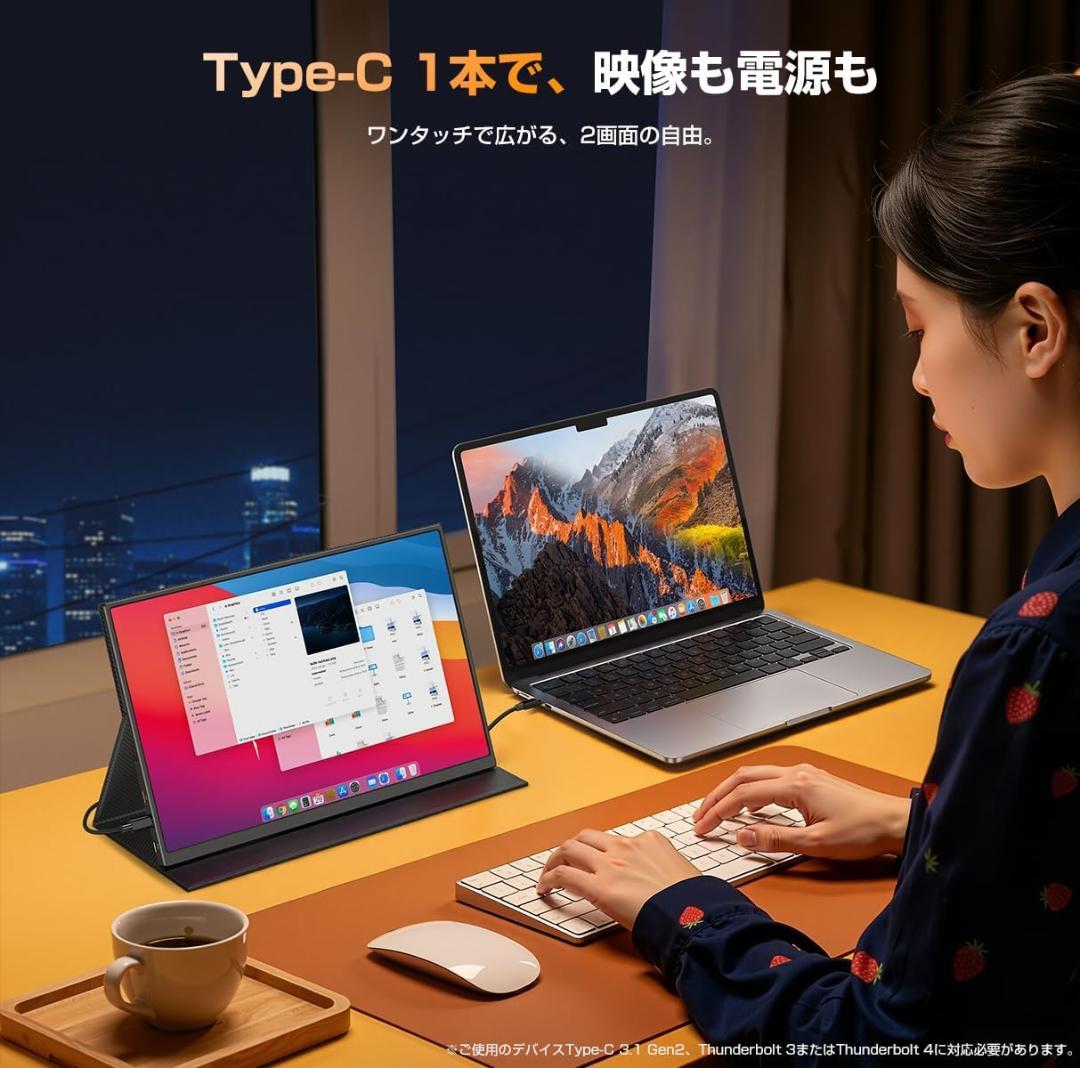 極美品 EVICIV 4Kモバイルモニター14.5インチ HDR 非光沢IPS