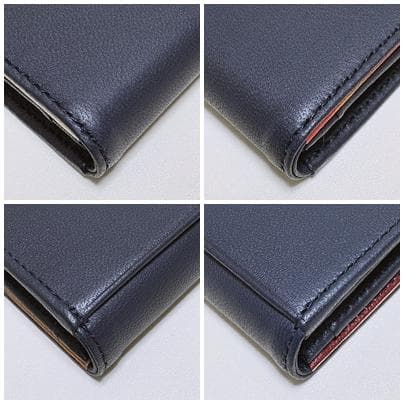 Paul Smith ポールスミス レザー 名刺入れ ストライプ ネイビー