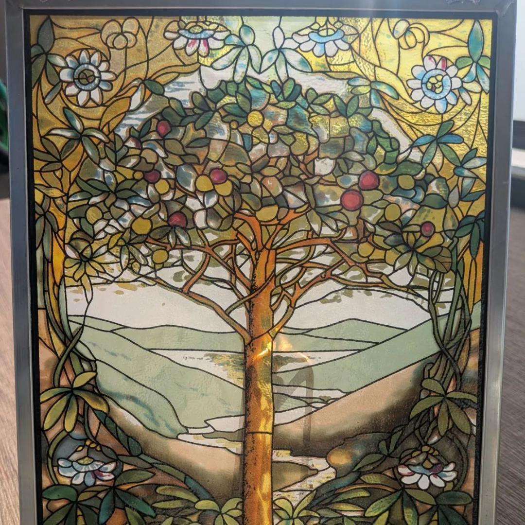 グラスマスターズ 生命の樹 ステンドグラス 33×24 ルイスCティファニー
