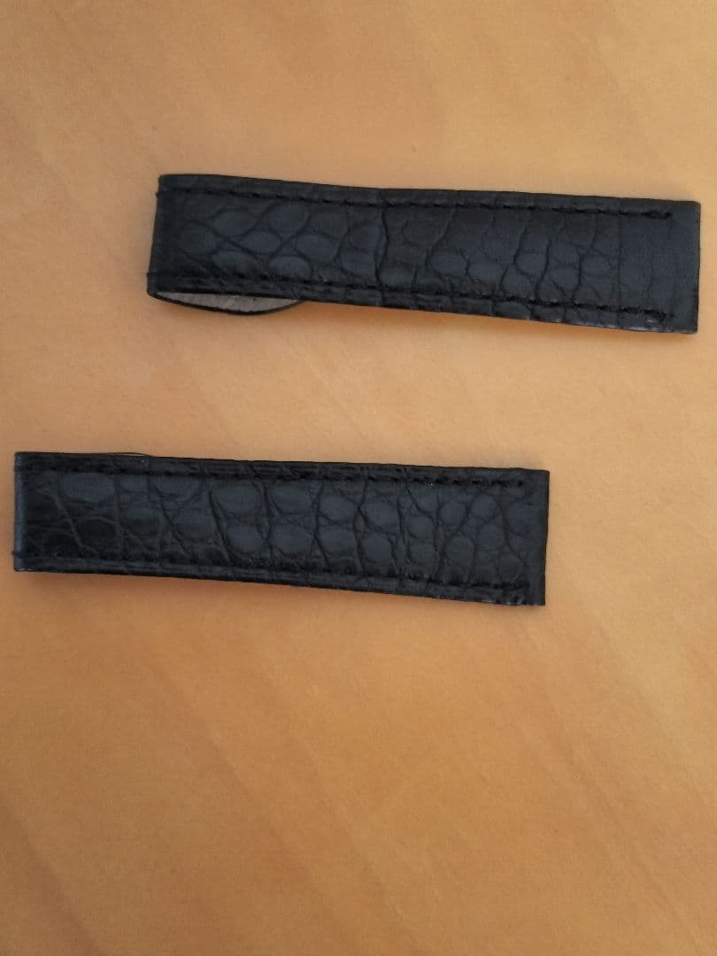 Cartier 純正黒クロコDバックル用ベルト
