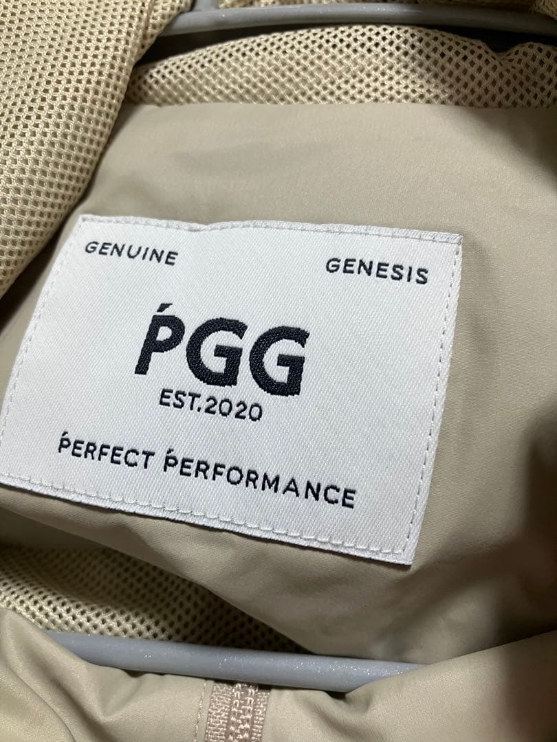 未使用 7.1万 PGG フード付きナイロンジャケット ベージュ 5 L XL