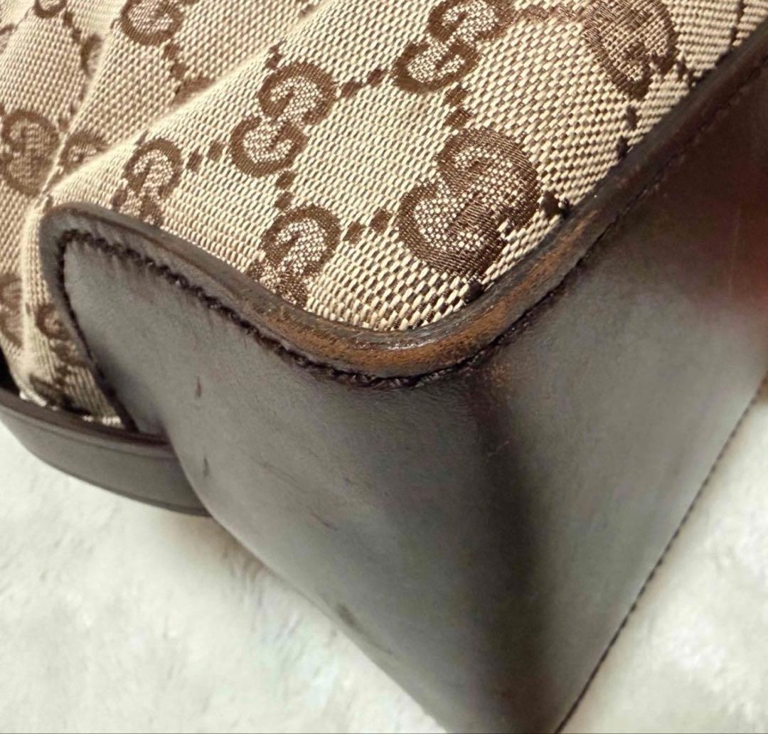 GUCCI グッチ 保存袋付 GGキャンバス ショルダーバッグ トートバッグ