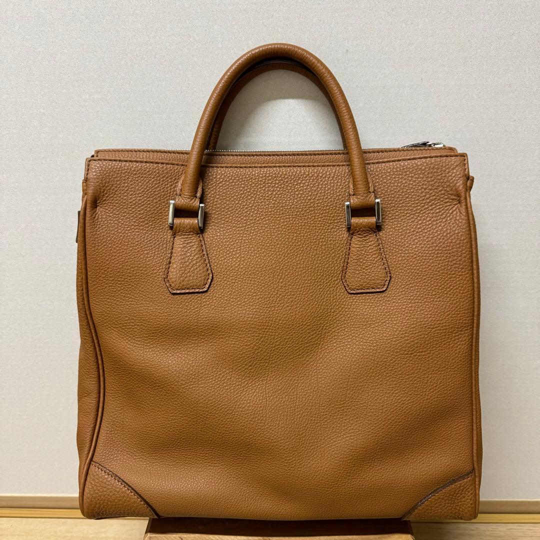 極上！銀座ヨシノヤ　ドイツシュリンク　ジップトップ　ビジネストートバッグ　A4