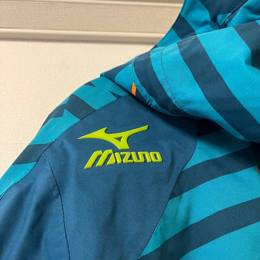 【訳あり】Mizuno スキーウェア 青/ストライプ セットアップ