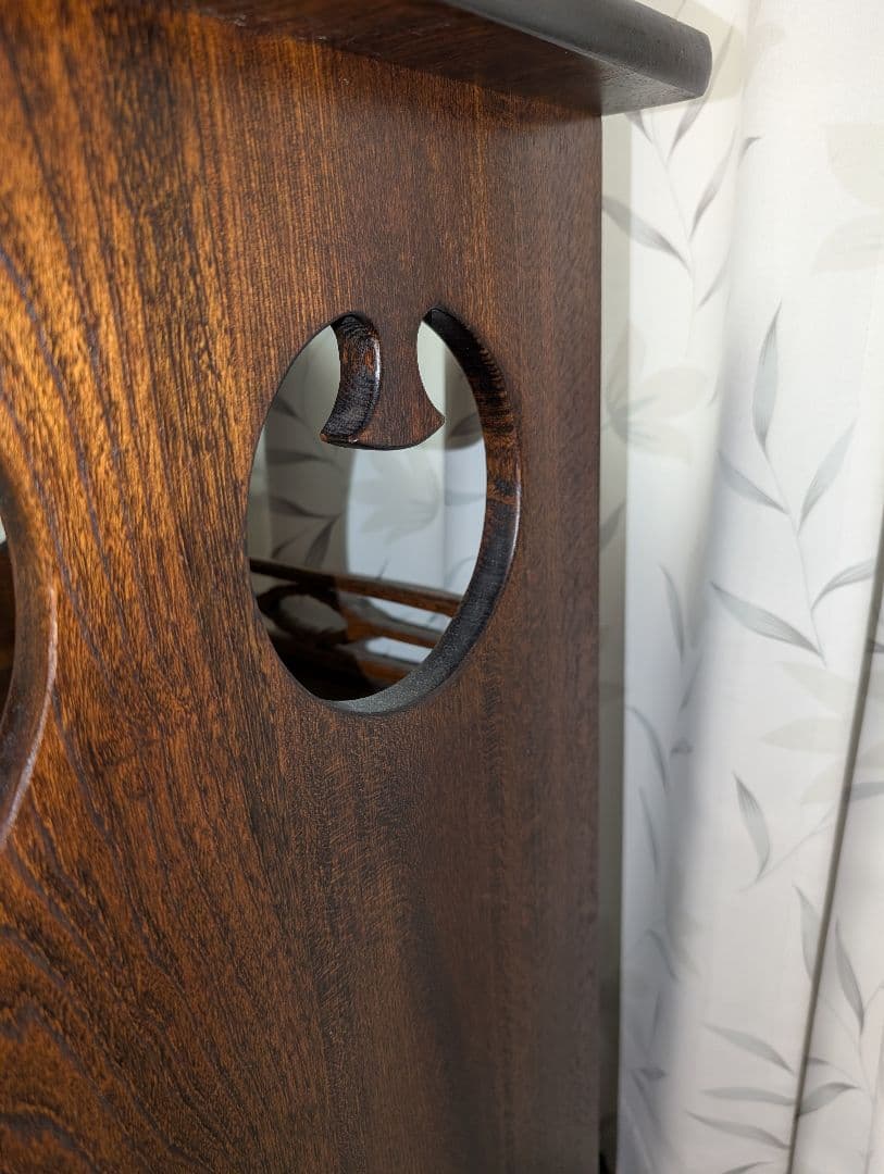 天然木　電話台　小物収納 　ヘッドサイドテーブル　引出