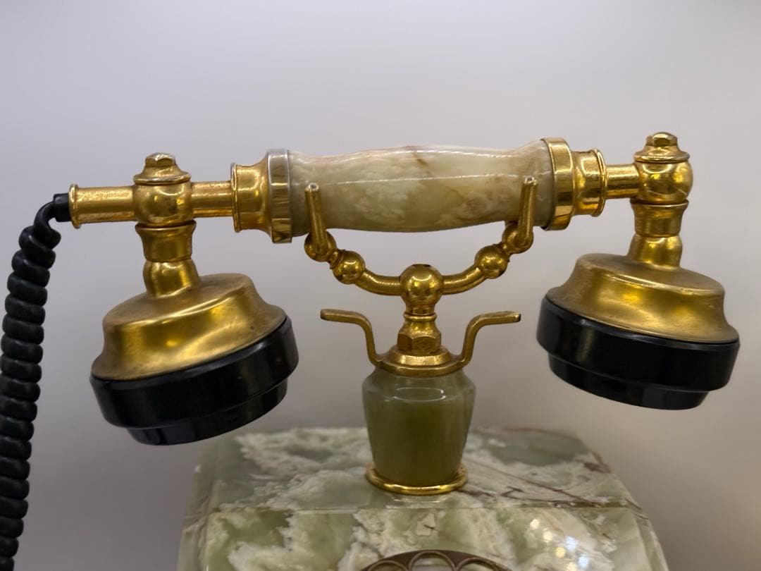 NIKKO ダイヤル式電話 日興電機製作所 1985年製 アンティーク 大理石