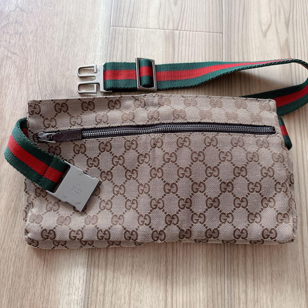 GUCCI GGキャンバス ボディバッグ ウエストバッグ 28566 グッチ
