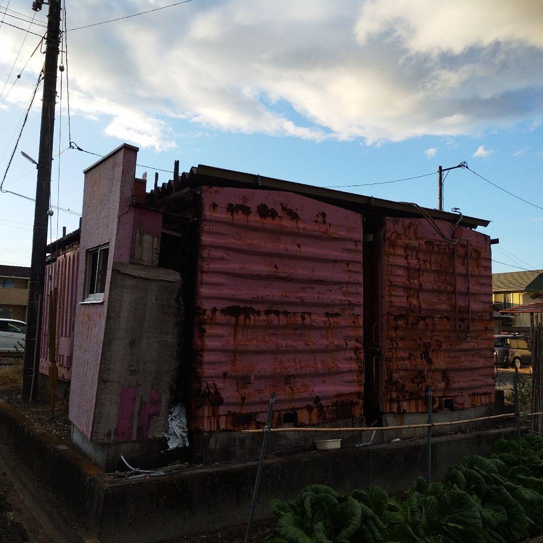 一両　海上コンテナ　コンテナ　プレハブ　ワムハチ　貨車　ジャンクガーデン