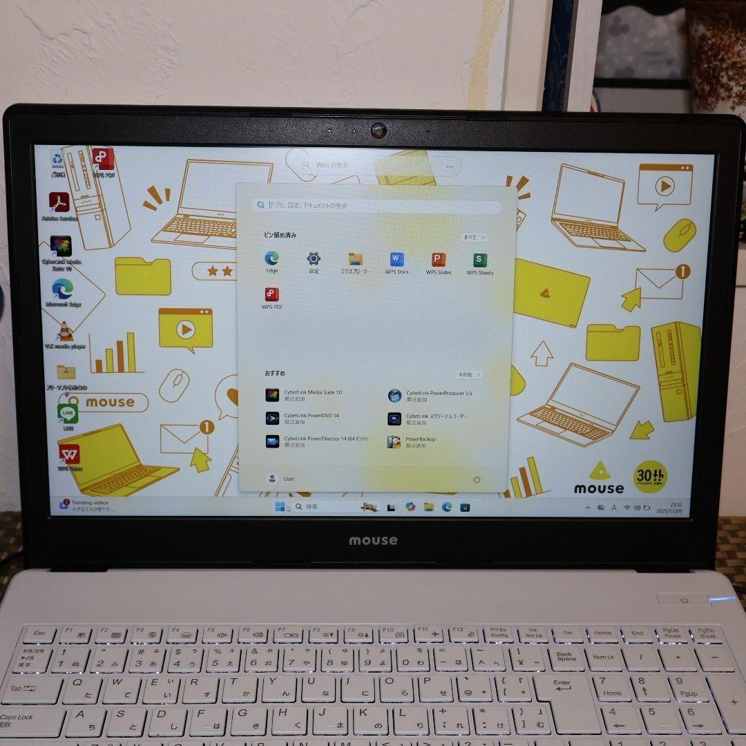 Win11公式対応8世代i7/メ8G/高速SSD512G/無線/カメラ/FHD