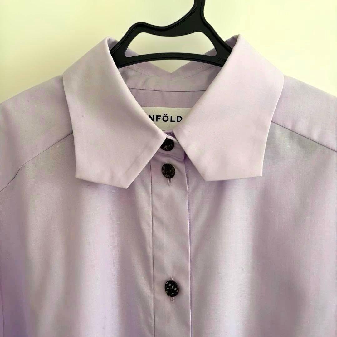 T/Cタイプライター カーブアシンメ SH/シャツ　ライトパープル　エンフォルド