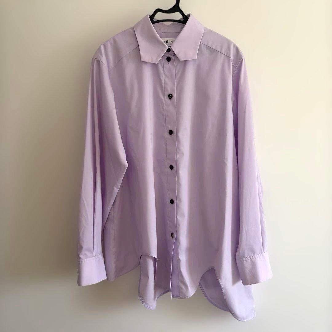 T/Cタイプライター カーブアシンメ SH/シャツ　ライトパープル　エンフォルド