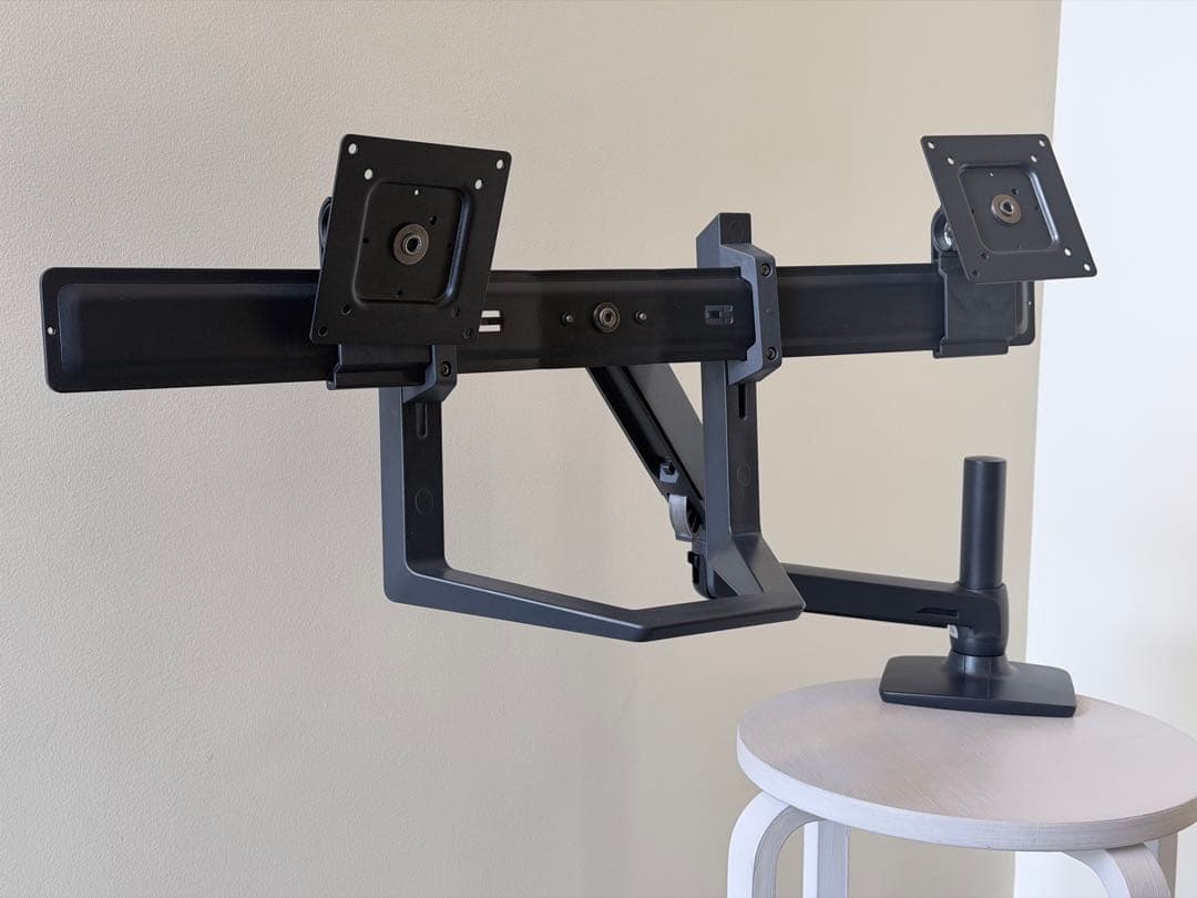 Ergotron LXデスクデュアルダイレクトアーム ハンドルキット付 ブラック