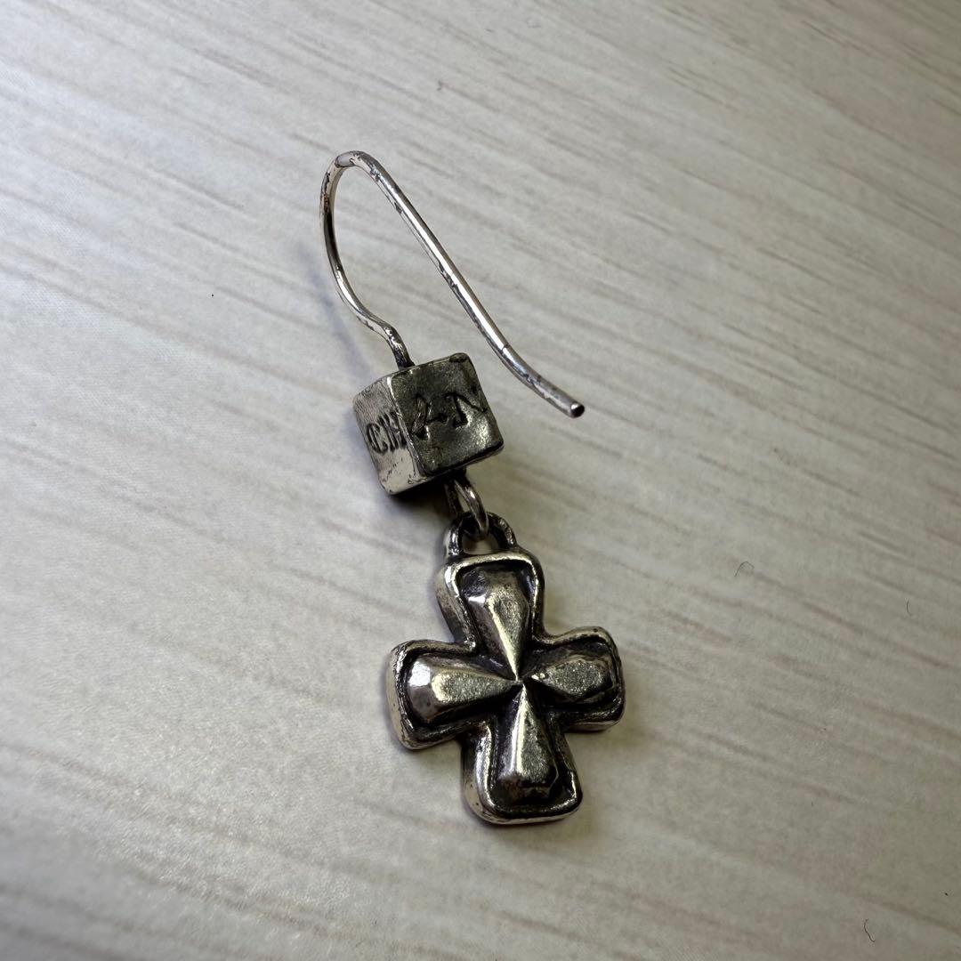 CHANEL シャネル クロス フックピアス シルバー ヴィンテージ