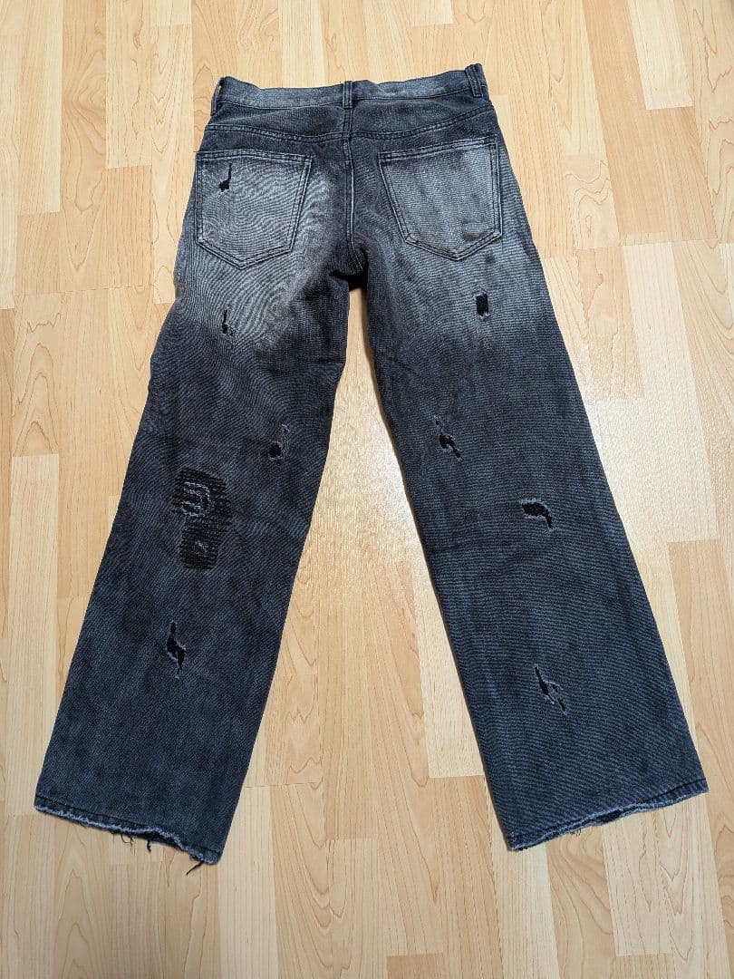 【GRANCY】ハイダメージストレートデニムパンツ