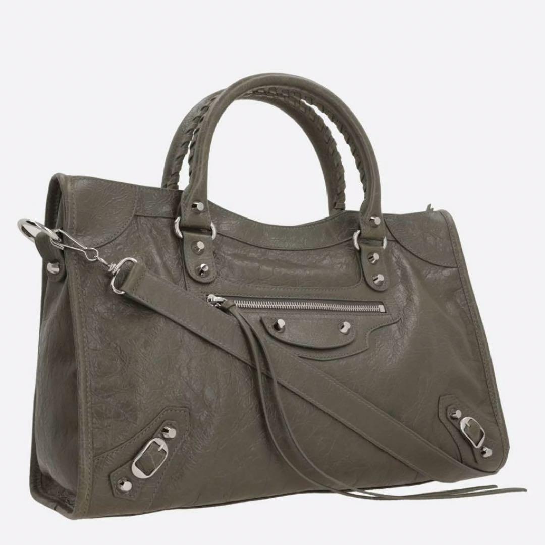 【美品】BALENCIAGA city バッグ グレー