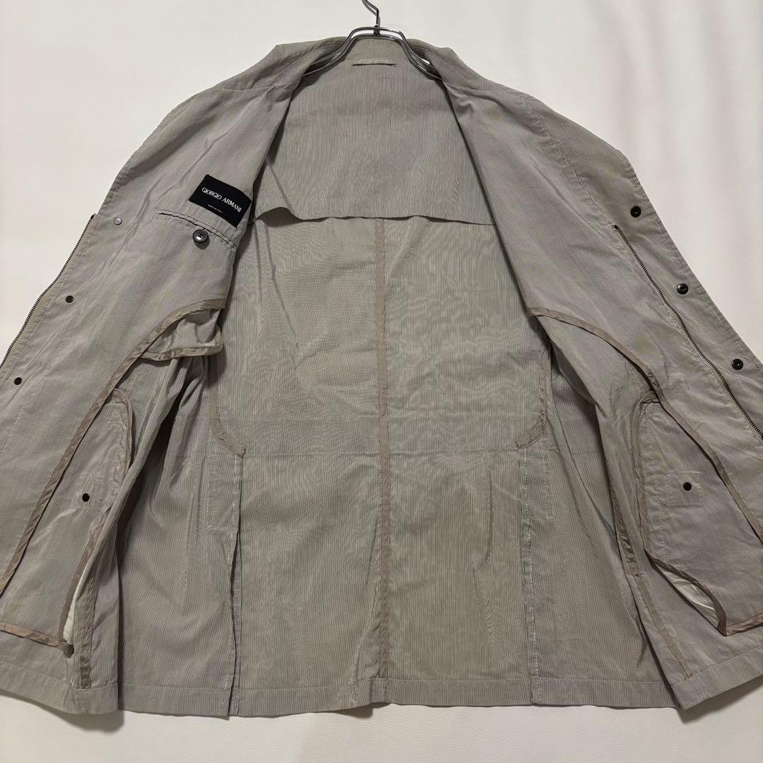ジョルジオアルマーニ シャツジャケット 3XLサイズ リネン混 三者混