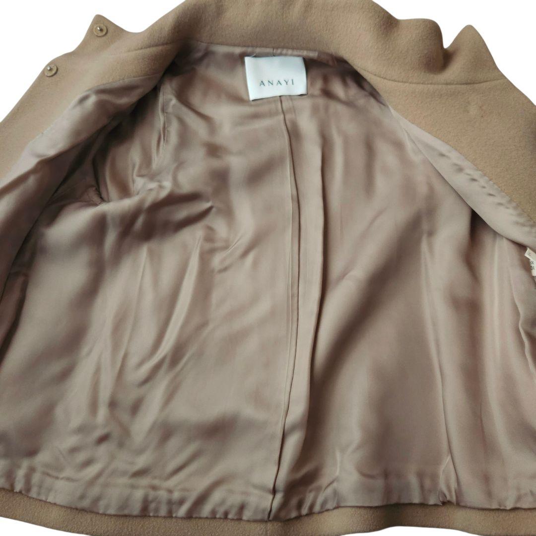 アナイ スタンドカラー ウールコート 厚手 S~Mサイズ 可愛い 極美品