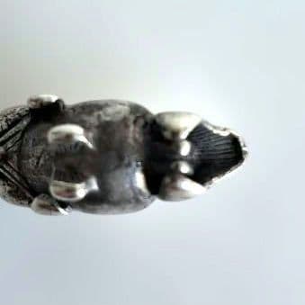 銀製　靴べら　シルバー925　蓮葉　鳳凰　金魚（ランチュウ）　アンティーク