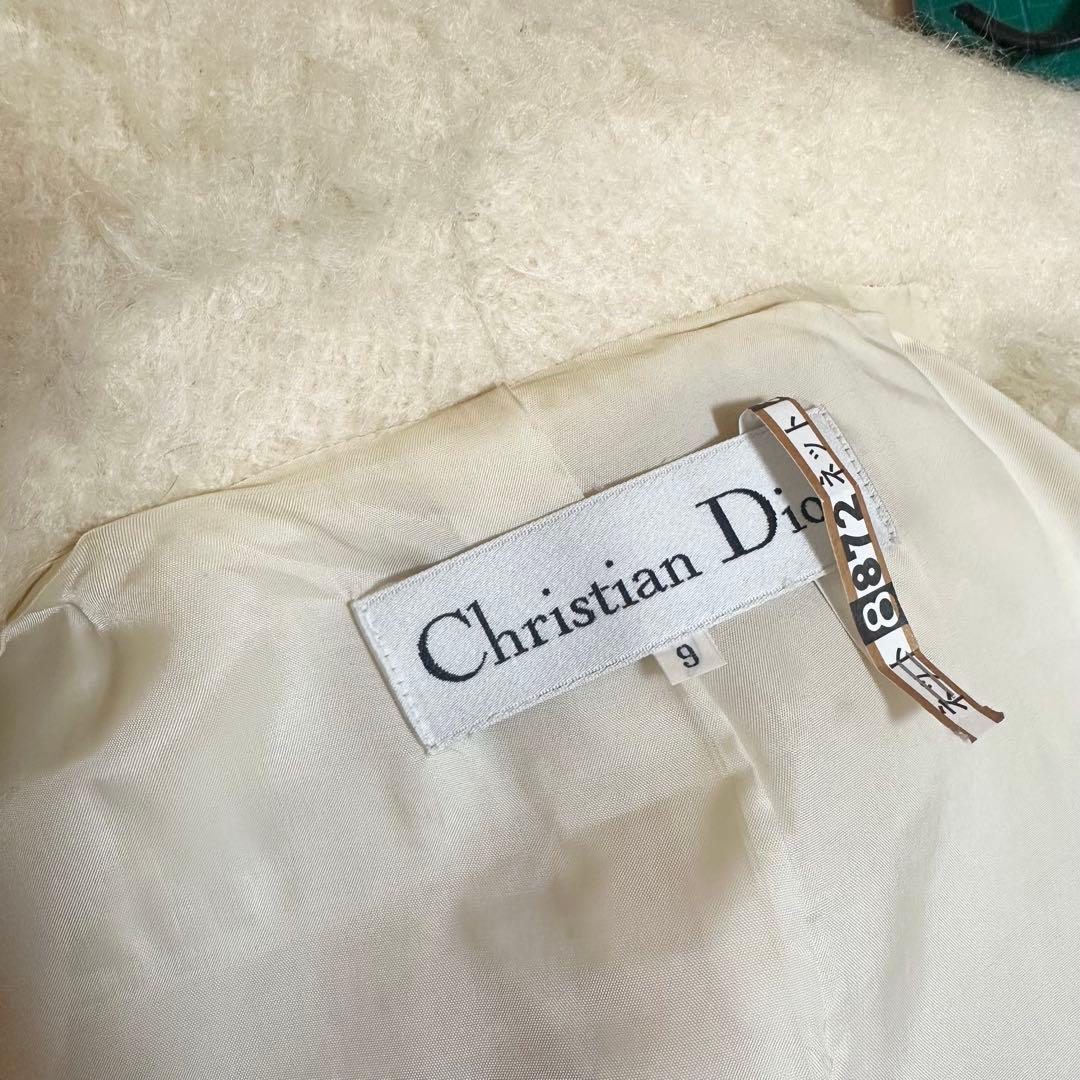 Christian Dior アイボリー ダブルコート ピーコート