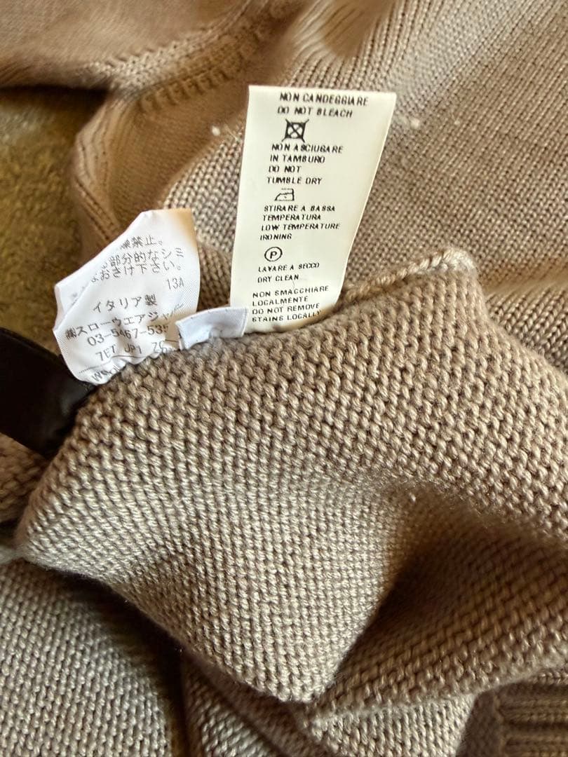 ZANONE ミドルゲージ5Gタートルネック グレージュ 46