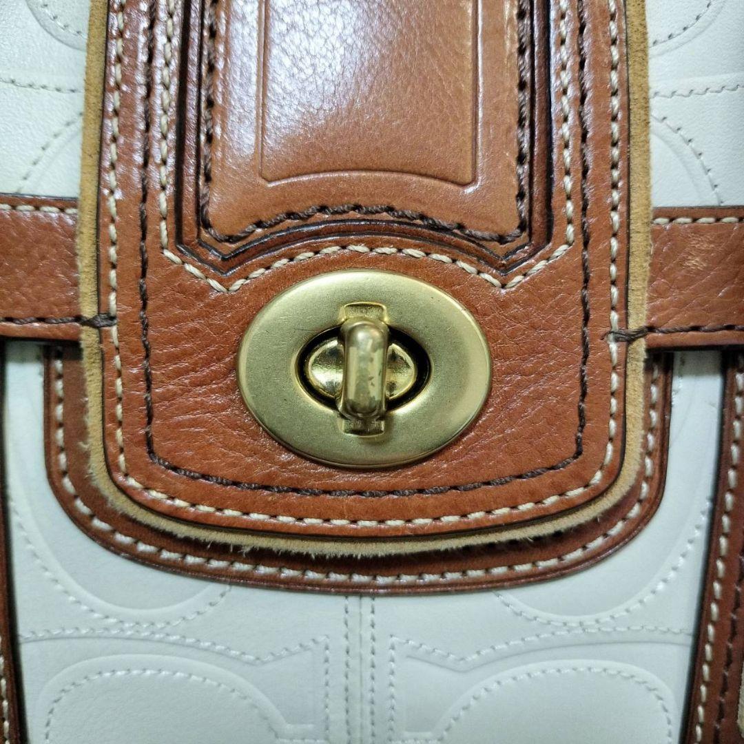 極美品 COACH コーチ トートバッグ ハンプトンズ ターンロック ソーホー