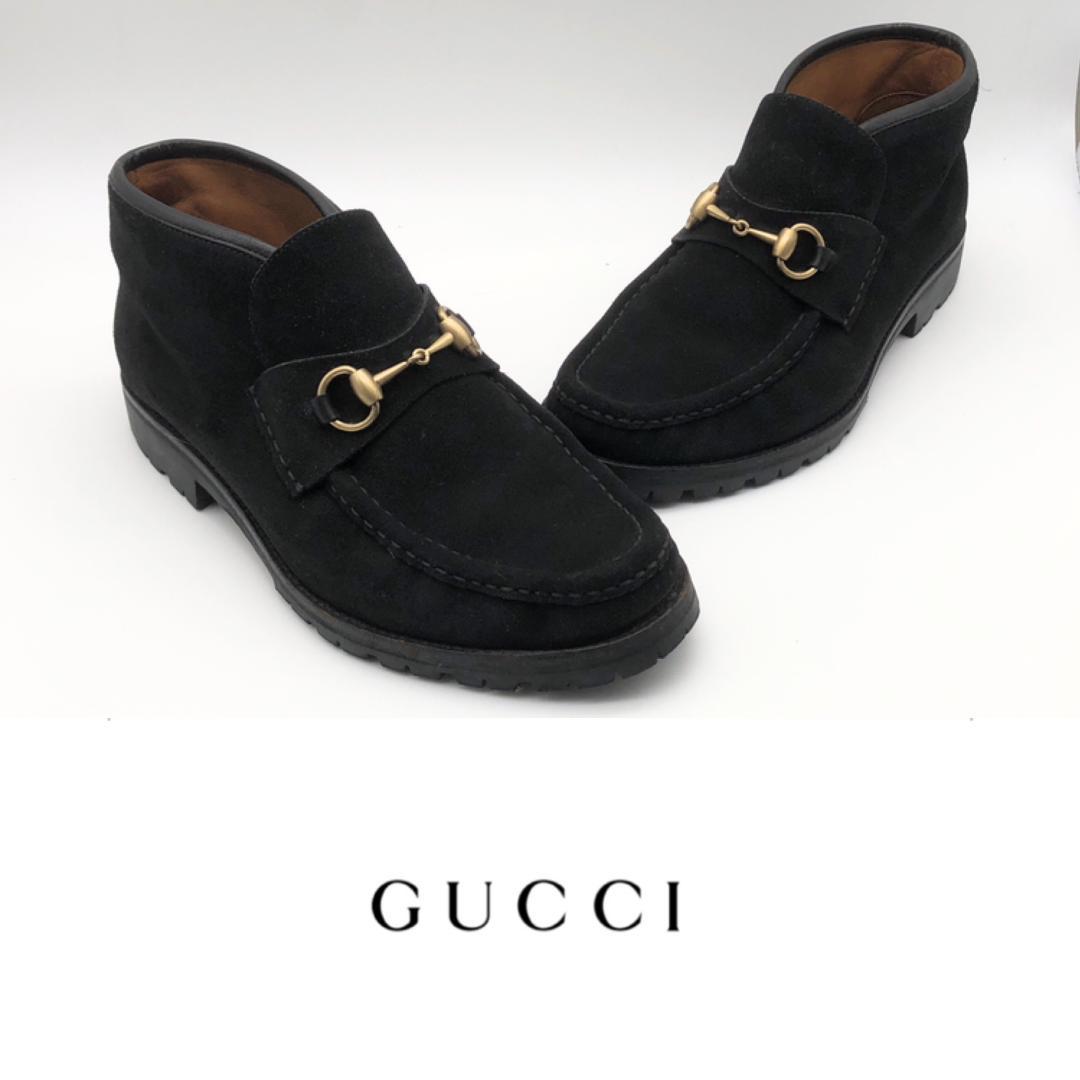 GUCCI グッチ ビットモカシン ハイカット イタリア製 メンズ USED