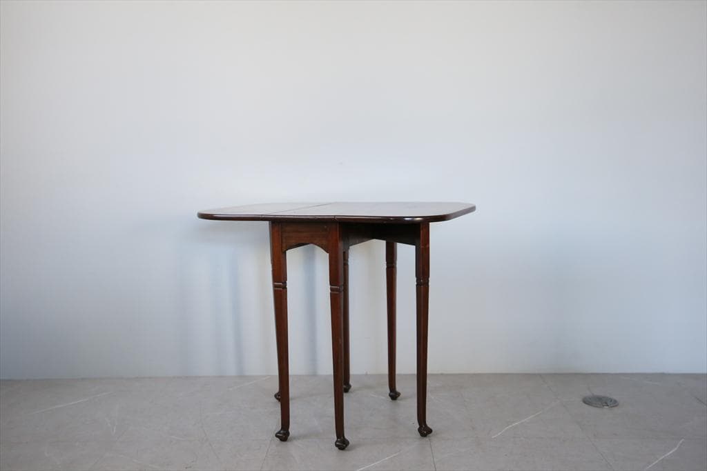 英国アンティーク木製ゲートレッグテーブル/ダイニング机/バタフライ(92-62)