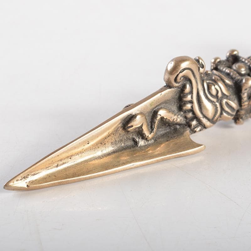 チベット 密教法具 　古銅　独鈷杵　プルパ　V　R5838