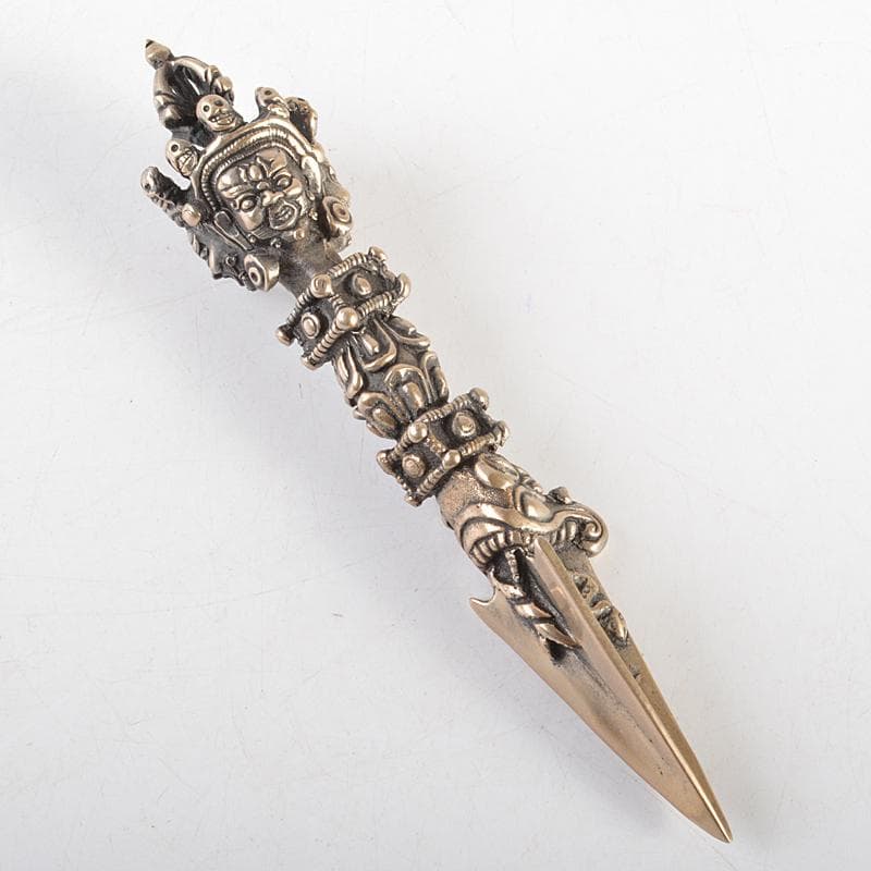 チベット 密教法具 　古銅　独鈷杵　プルパ　V　R5838