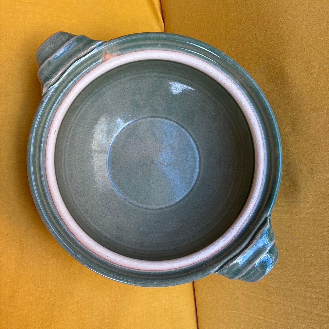 土鍋伊賀焼8号鍋緑ビードロと他２点