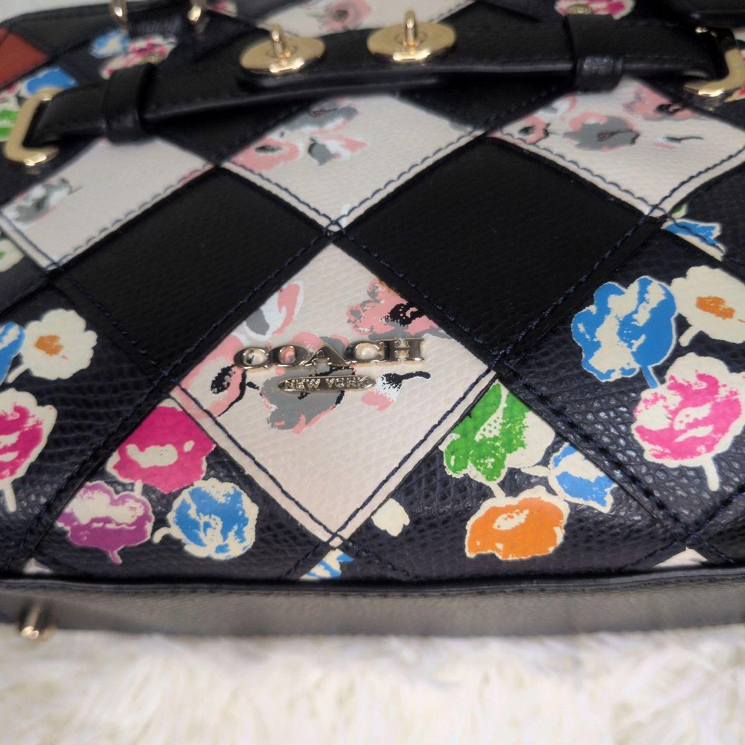 COACH コーチ 2WAY 花柄 パッチワークスワッガー