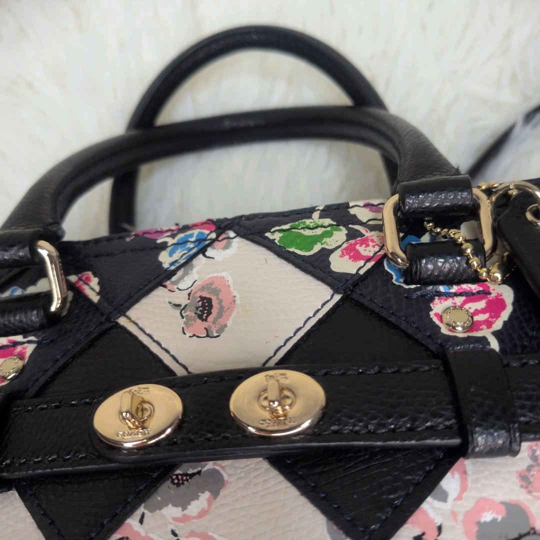 COACH コーチ 2WAY 花柄 パッチワークスワッガー