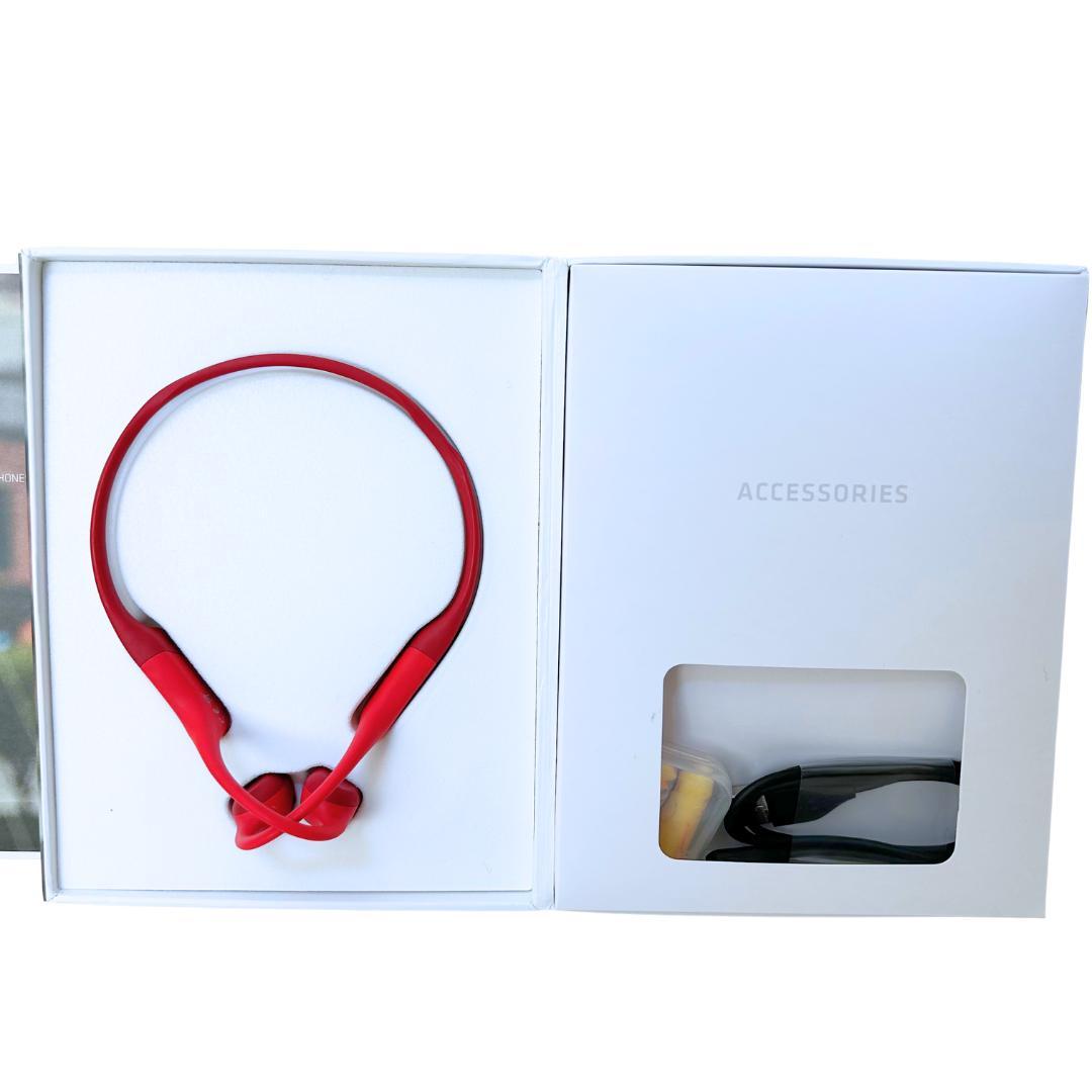 状態良好！AfterShokz Aeropex 骨伝導ワイヤレスヘッドホン 赤