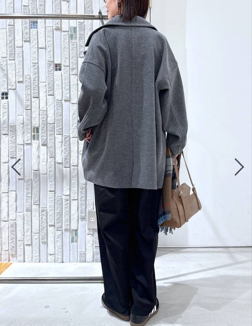 【新品】今期 LEPSIM ウーリーダブルミドルコート