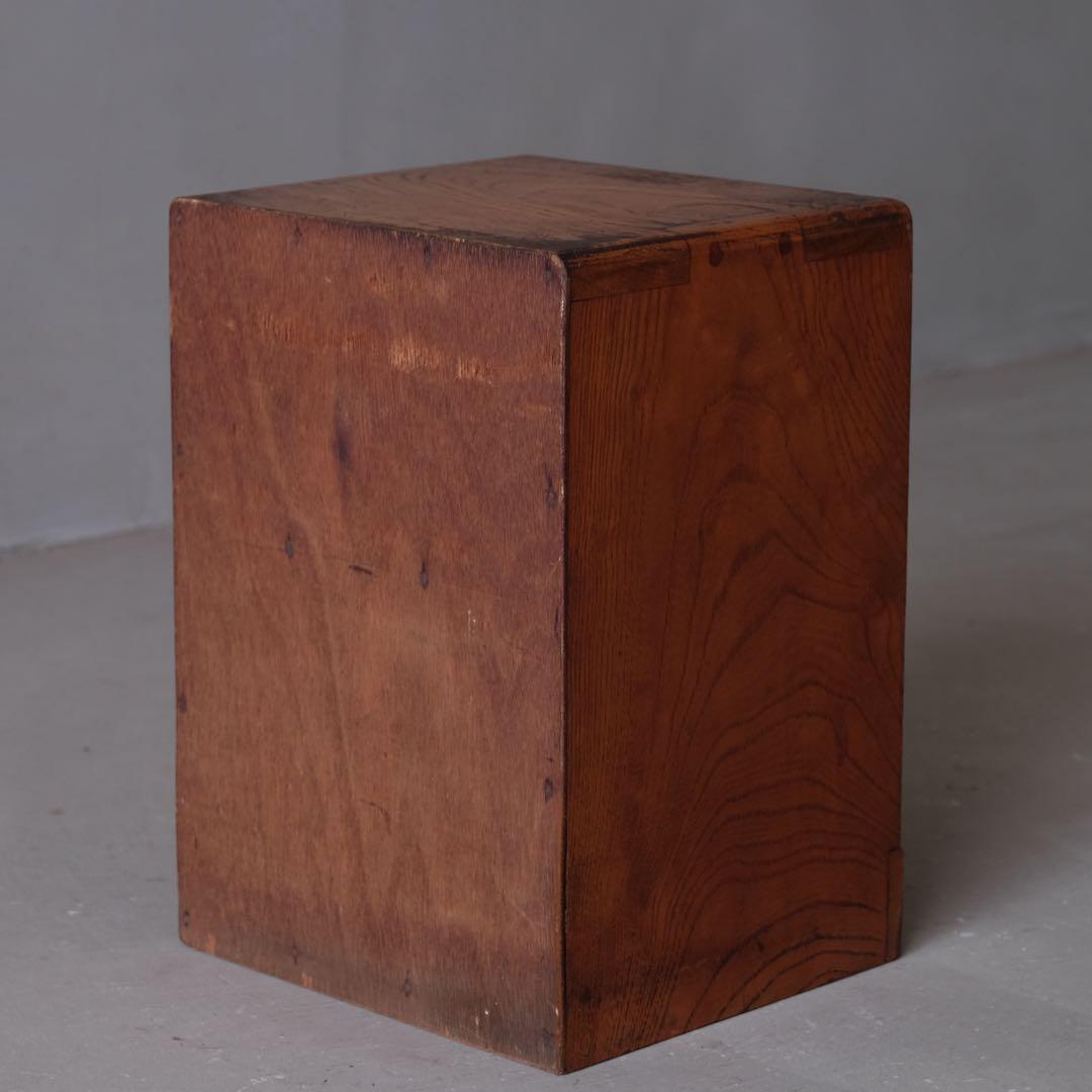 栓材 ２杯小引き出し　抽斗 箪笥 書類棚 小物入れ 古家具 古道具 アンティーク