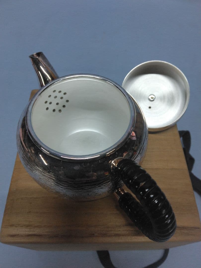 純銀　銀製品　工芸品　急須　煎茶