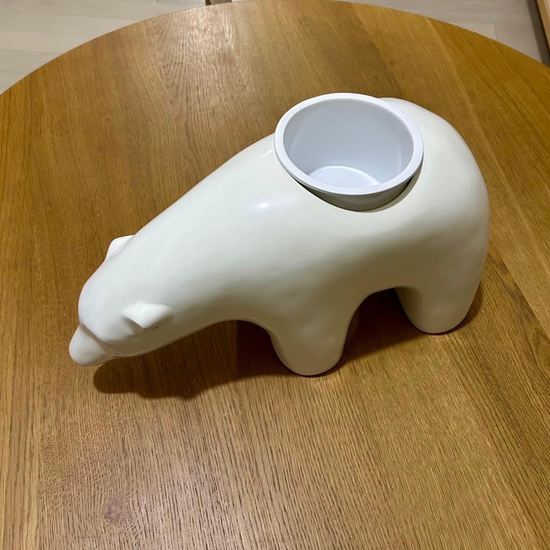 アラキミドリ ポーラーベア アート オブジェ 植木鉢 リサラーソン しろくま