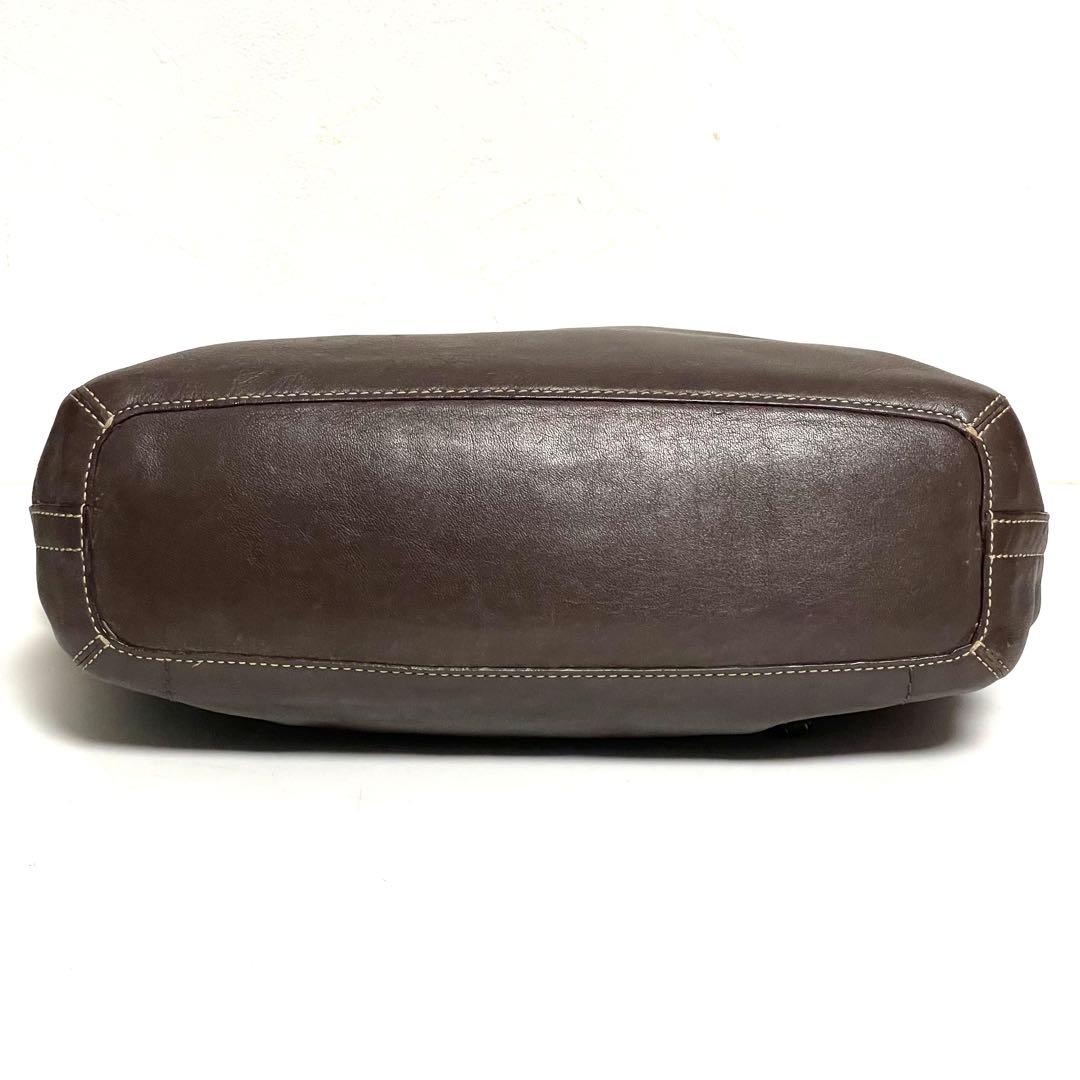 COACH ワンショルダーバッグ レザー タッセル F01417 ブラウン